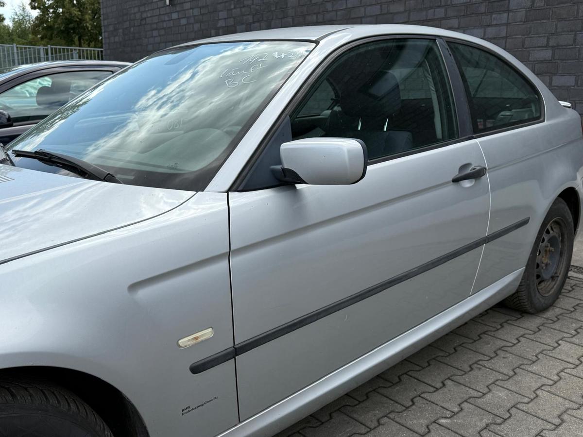 BMW E46 Compact original Tür links 354 Titansilber Metallic Rohbau BJ03